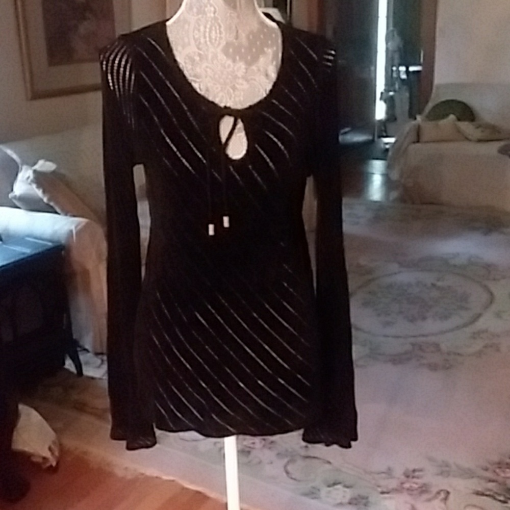Studio Y Black Velvet Top